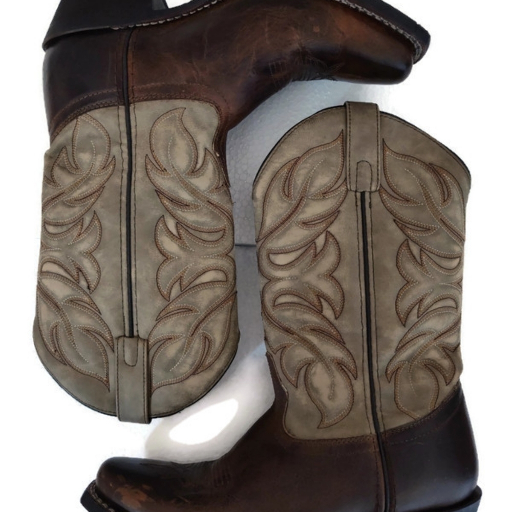 Laredo Women's Vintage Leather Cowboy Festival Rodeo Boots Size 7M - Picture 5 of 6